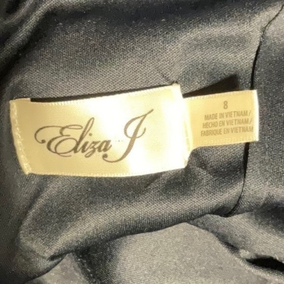 ELIZA J Sleeveless Sheath Dress in Navy & White - Picture 9 of 9